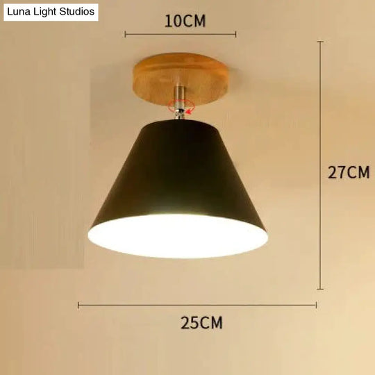 E27 Iron 5W Ceiling Lamp Shade Light Covers And Shades Triangle Metal Lampshades 180 Degree Turn