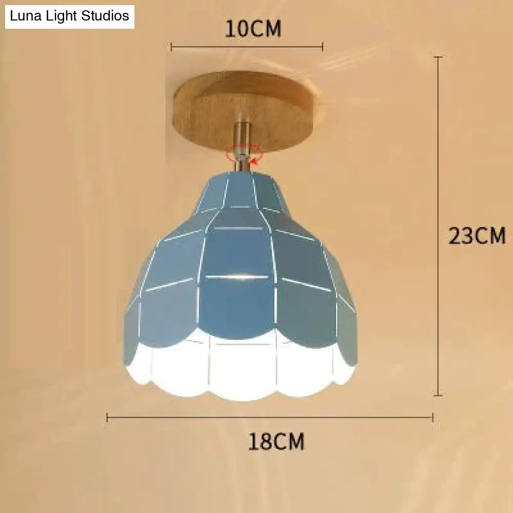 E27 Iron 5W Ceiling Lamp Shade Light Covers And Shades Triangle Metal Lampshades 180 Degree Turn