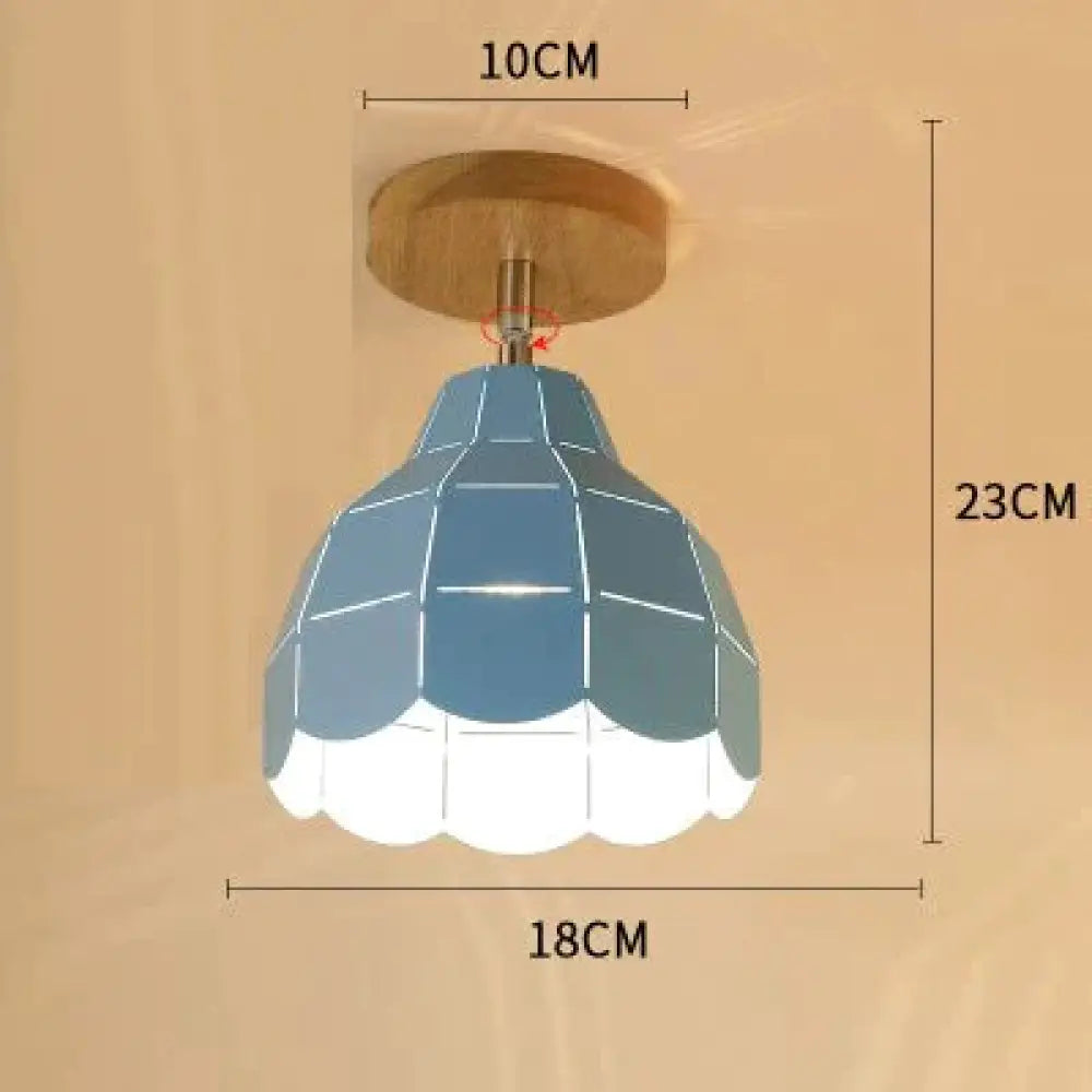 E27 Iron 5W Ceiling Lamp Shade Light Covers And Shades Triangle Metal Lampshades 180 Degree Turn