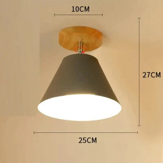 E27 Iron 5W Ceiling Lamp Shade Light Covers And Shades Triangle Metal Lampshades 180 Degree Turn