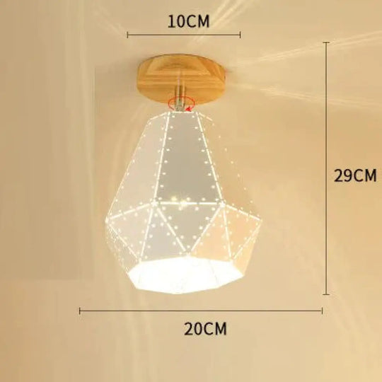 E27 Iron 5W Ceiling Lamp Shade Light Covers And Shades Triangle Metal Lampshades 180 Degree Turn