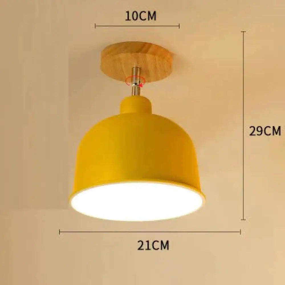 E27 Iron 5W Ceiling Lamp Shade Light Covers And Shades Triangle Metal Lampshades 180 Degree Turn