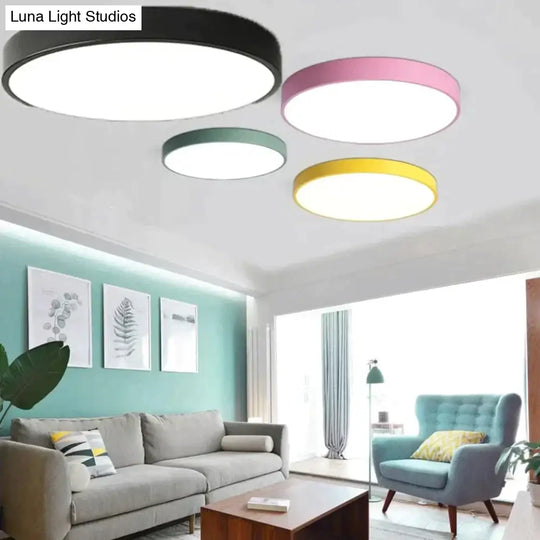 Elise - Led Simple Ceiling Lights 5Cm Bedroom Study Room Remote Lamp Modern Plafonnier Led Lighting