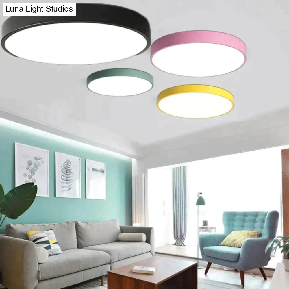 Elise - Led Simple Ceiling Lights 5Cm Bedroom Study Room Remote Lamp Modern Plafonnier Led Lighting