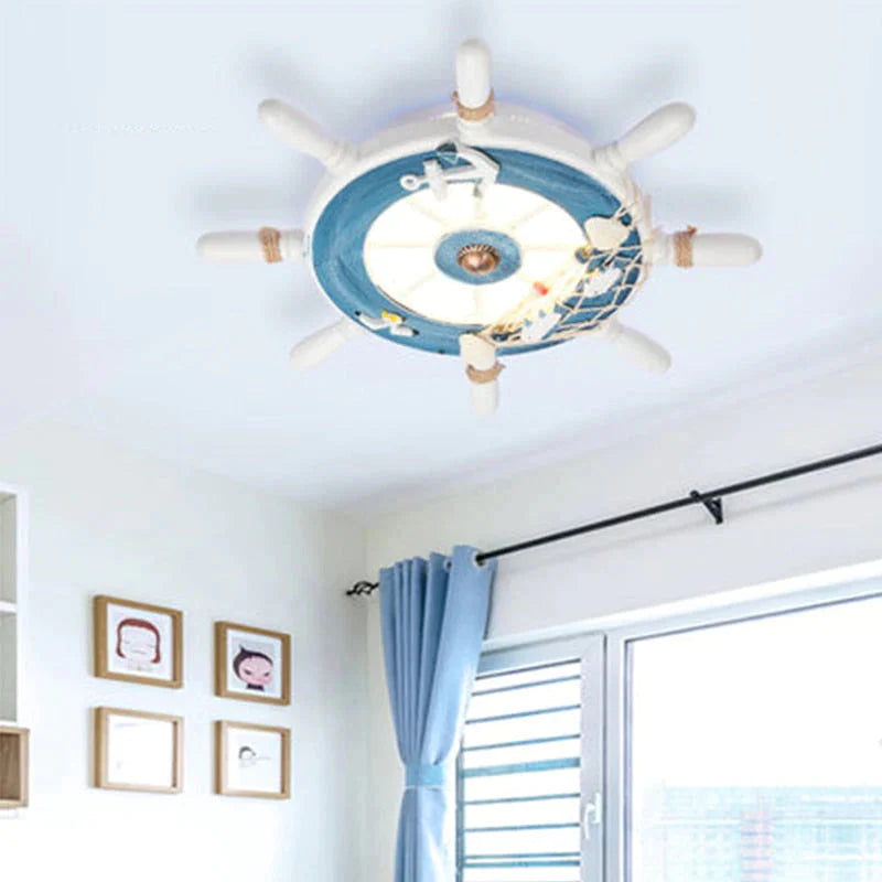 Elvira - Ship Rudder Style Mediterranean Decorative Ceiling Lamp
