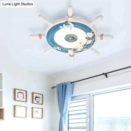 Elvira - Ship Rudder Style Mediterranean Decorative Ceiling Lamp