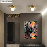 Emerson - Nordic Flower Corridor Aisle Lamp All Copper Cloakroom Ceiling Lamp