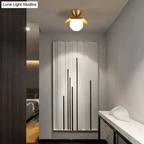 Emerson - Nordic Flower Corridor Aisle Lamp All Copper Cloakroom Ceiling Lamp