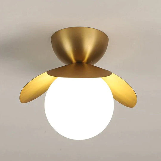 Emerson - Nordic Flower Corridor Aisle Lamp All Copper Cloakroom Ceiling 7W / Trichromatic Light