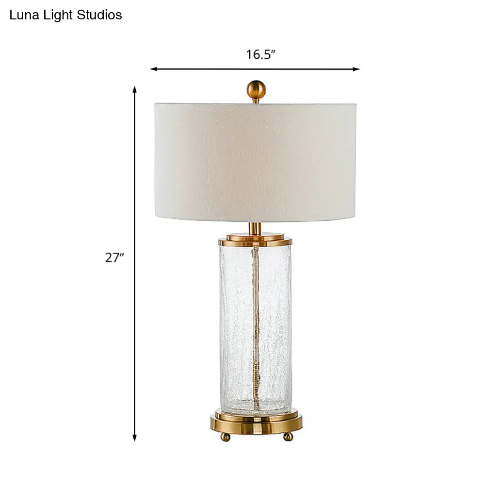 Emily - White Round Night Table Lamp