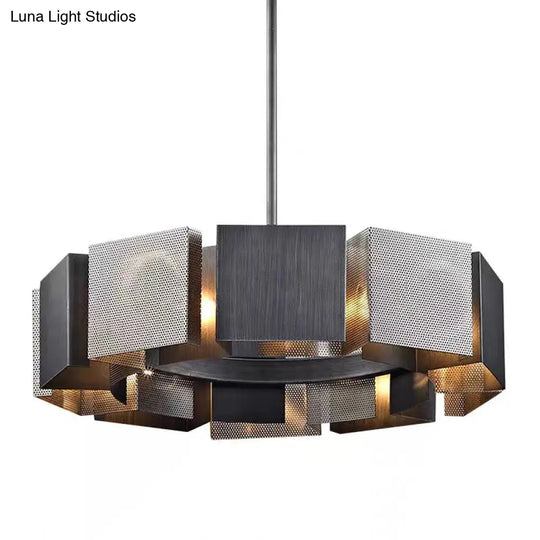 Emilys Modern Luxury Round Black Metal Chandelier Chandeliers