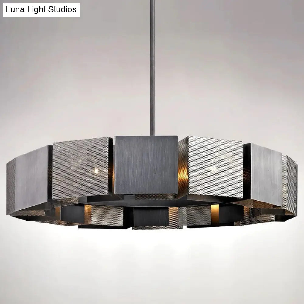 Emilys Modern Luxury Round Black Metal Chandelier Chandeliers