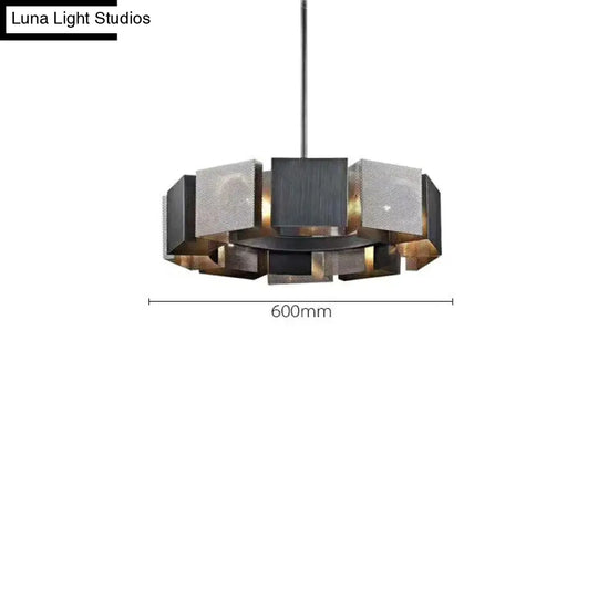 Emilys Modern Luxury Round Black Metal Chandelier Chandeliers