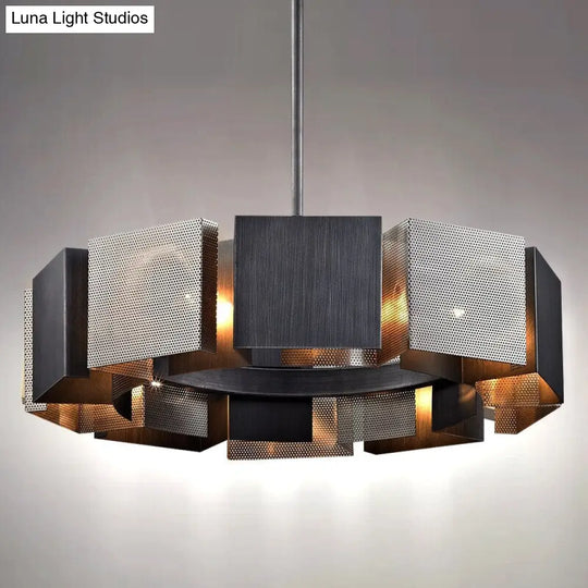 Emilys Modern Luxury Round Black Metal Chandelier Chandeliers