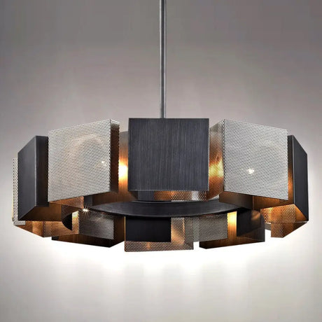Emily’s Modern Luxury Round Black Metal Chandelier Chandeliers