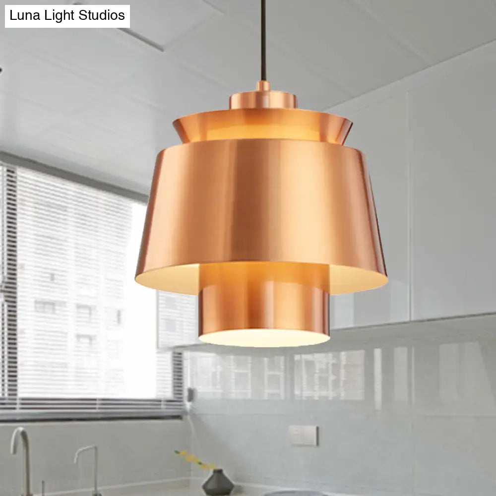 Enif - Modernist Style Tapered Hanging Light Fixture Metallic Pendant Lamp