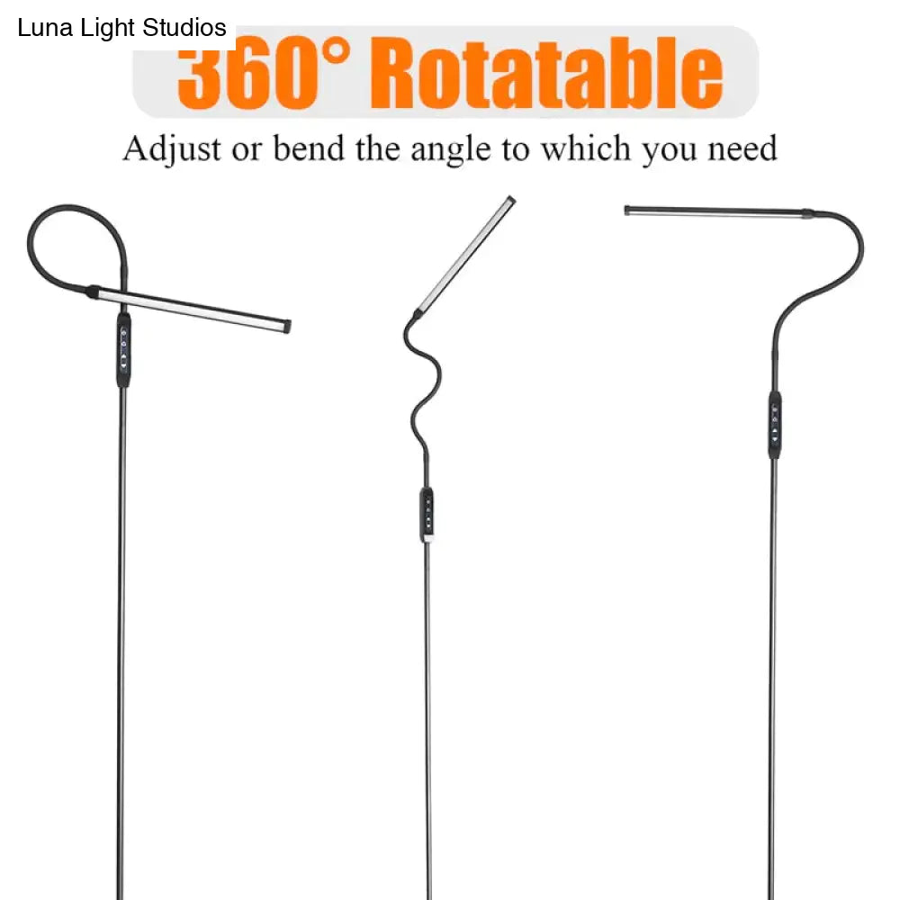 Eu/Us Plug Adjustable Height Floor Lamps For Led Light Clamp Remote Control Dimmable Reading