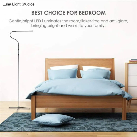 Eu/Us Plug Adjustable Height Floor Lamps For Led Light Clamp Remote Control Dimmable Reading