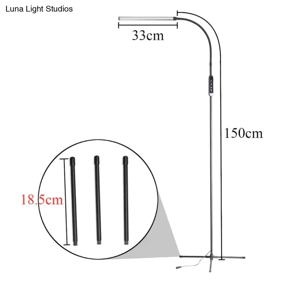 Eu/Us Plug Adjustable Height Floor Lamps For Led Light Clamp Remote Control Dimmable Reading Desktop