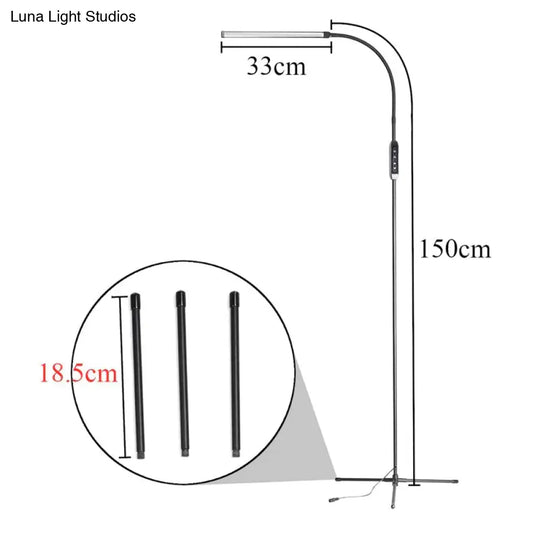 Eu/Us Plug Adjustable Height Floor Lamps For Led Light Clamp Remote Control Dimmable Reading Desktop