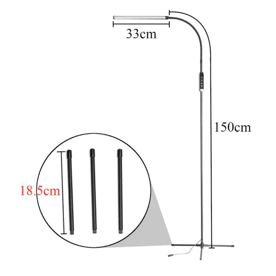 Eu/Us Plug Adjustable Height Floor Lamps For Led Light Clamp Remote Control Dimmable Reading