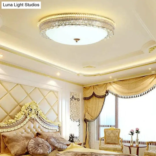 European Round Crystal Lamp Living Room Bedroom Led Ceiling