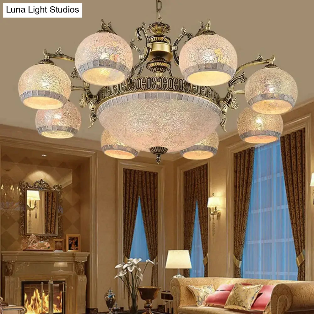 European Style Bronze Double Chandelier 3/5/6/8 Light For Living Room Ceiling