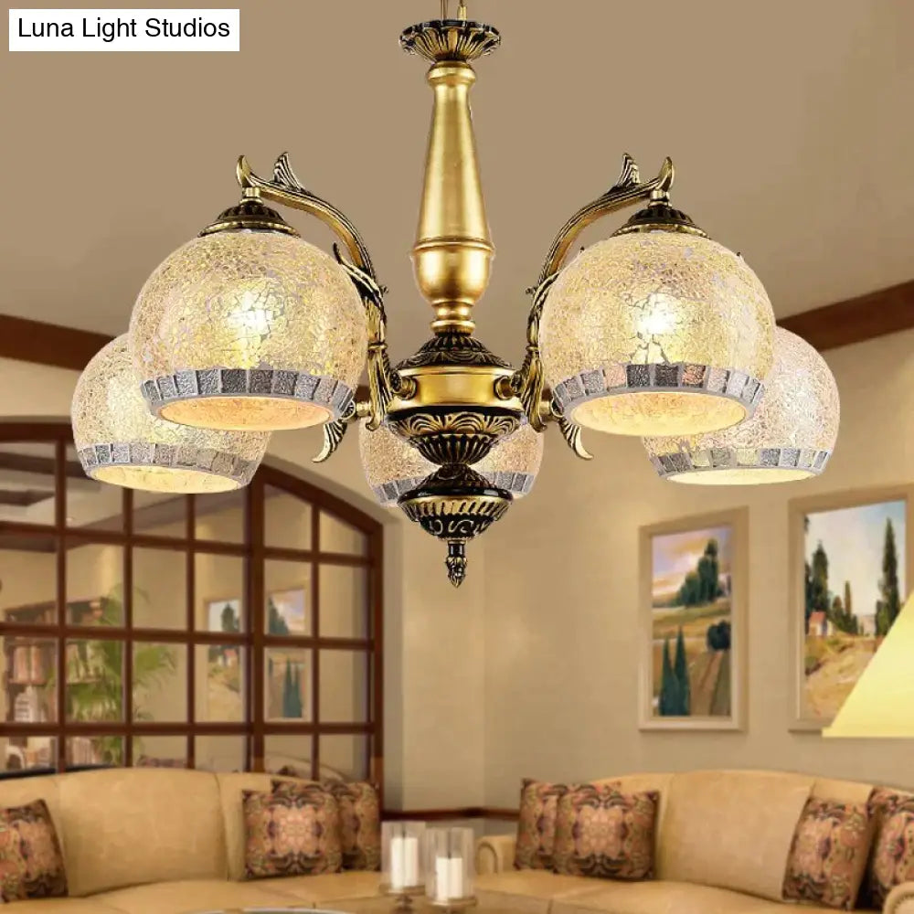 European Style Bronze Double Chandelier 3/5/6/8 Light For Living Room Ceiling