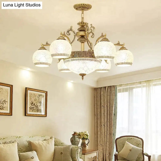 European Style Bronze Double Chandelier 3/5/6/8 Light For Living Room Ceiling