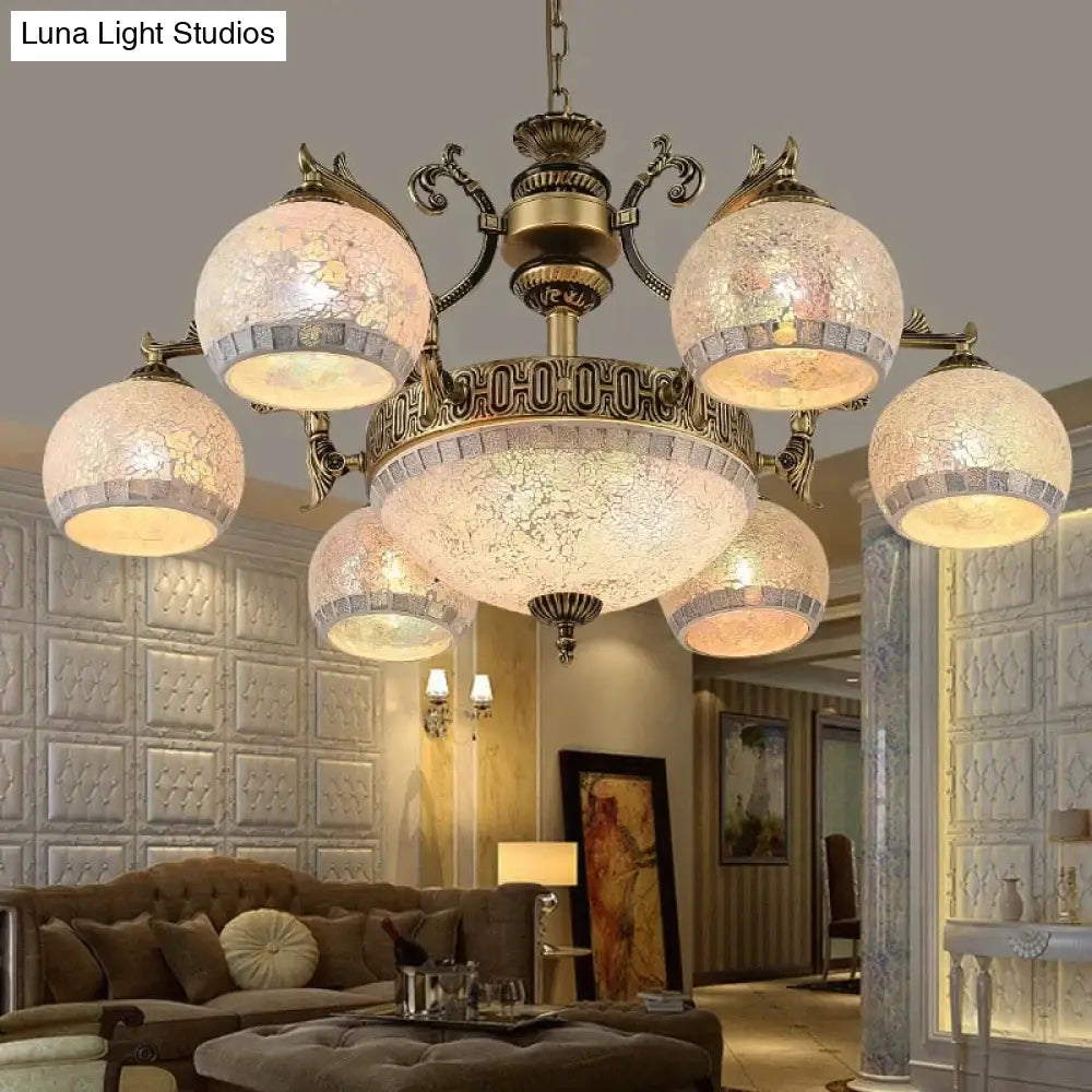 European Style Bronze Double Chandelier 3/5/6/8 Light For Living Room Ceiling