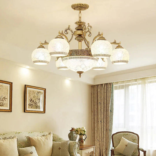 European style living room Bronze chandelier