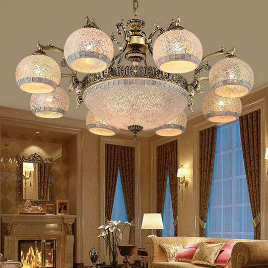 European style living room Bronze chandelier