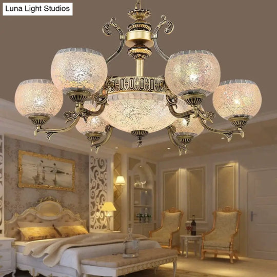 European Style Living Room Bronze Chandelier Ceiling Light