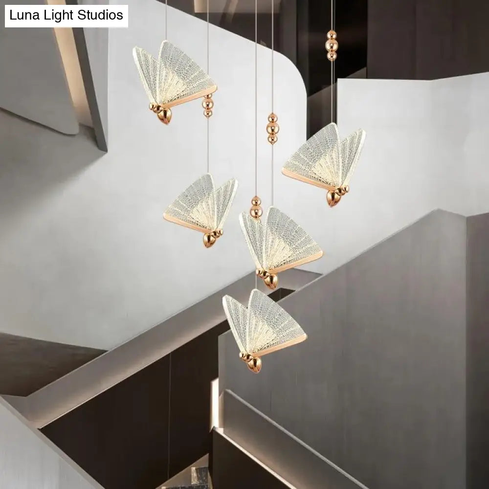 Evelyn - Butterfly Stair Chandelier Dining Room Ceiling Pendant Light Large