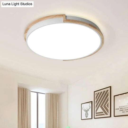Eye-Caring Slim Drum Led Ceiling Light For Bedroom - Choice Of 3 Sizes In Black Grey Or White / 13