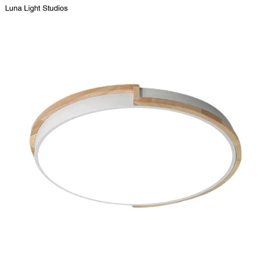 Eye-Caring Slim Drum Led Ceiling Light For Bedroom - Choice Of 3 Sizes In Black Grey Or White