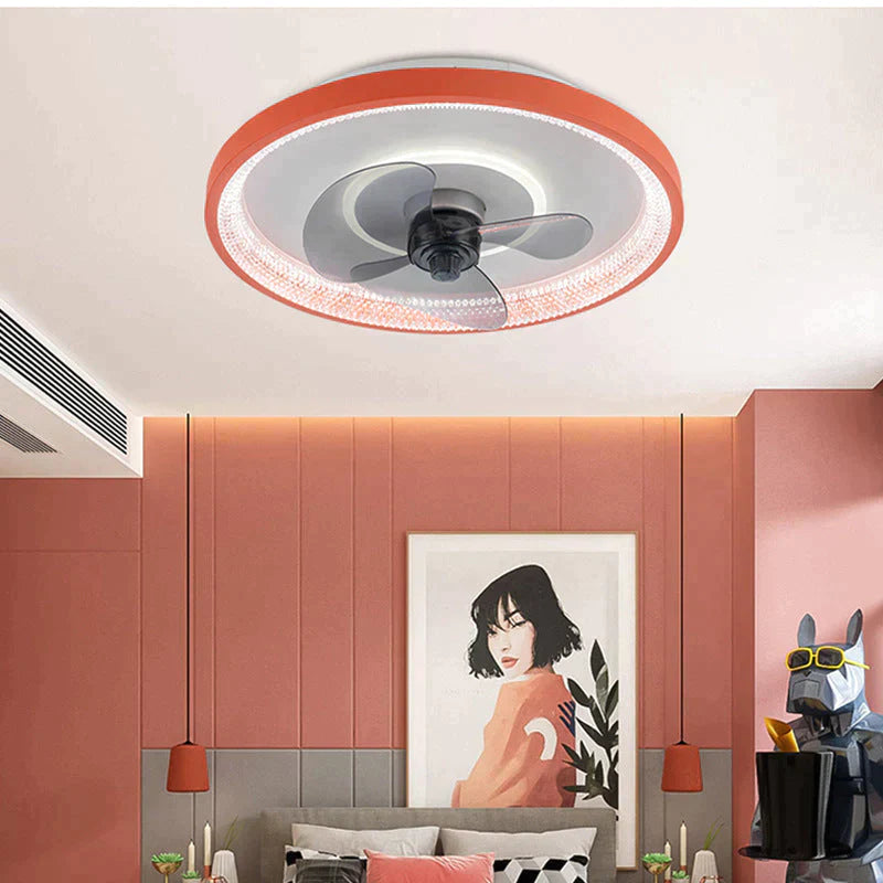 Fan Ceiling Lamp Light In The Bedroom Living Room Restaurant Invisible Indoor Simple Ultra-Thin