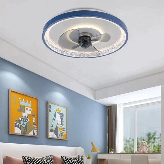 Fan Ceiling Lamp Light In The Bedroom Living Room Restaurant Invisible Indoor Simple Ultra-Thin