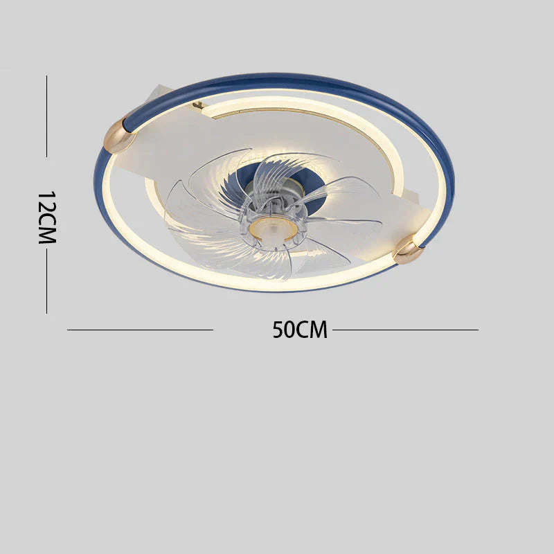 Fan Ceiling Lamp Light In The Bedroom Living Room Restaurant Invisible Fan Lamp Indoor Simple Ultra-thin Lamps