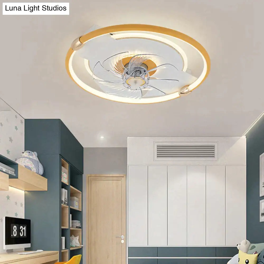 Fan Ceiling Lamp Light In The Bedroom Living Room Restaurant Invisible Indoor Simple Ultra-Thin