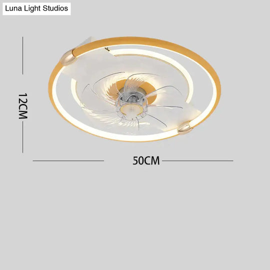 Fan Ceiling Lamp Light In The Bedroom Living Room Restaurant Invisible Indoor Simple Ultra-Thin