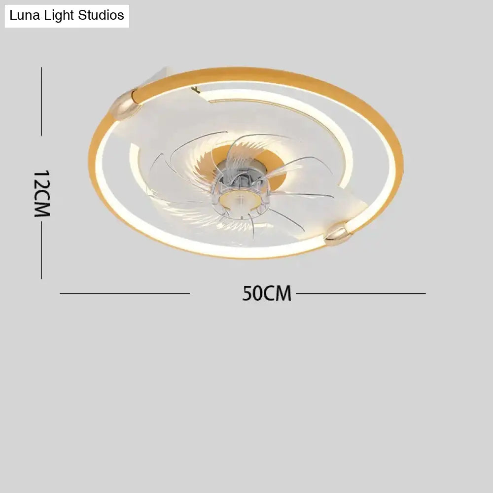 Fan Ceiling Lamp Light In The Bedroom Living Room Restaurant Invisible Indoor Simple Ultra-Thin