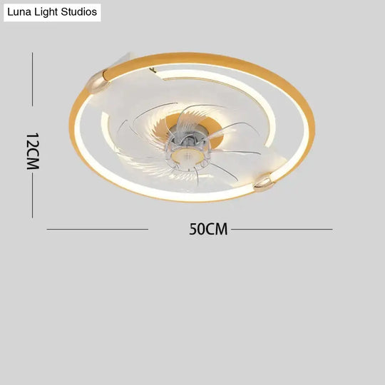 Fan Ceiling Lamp Light In The Bedroom Living Room Restaurant Invisible Indoor Simple Ultra-Thin