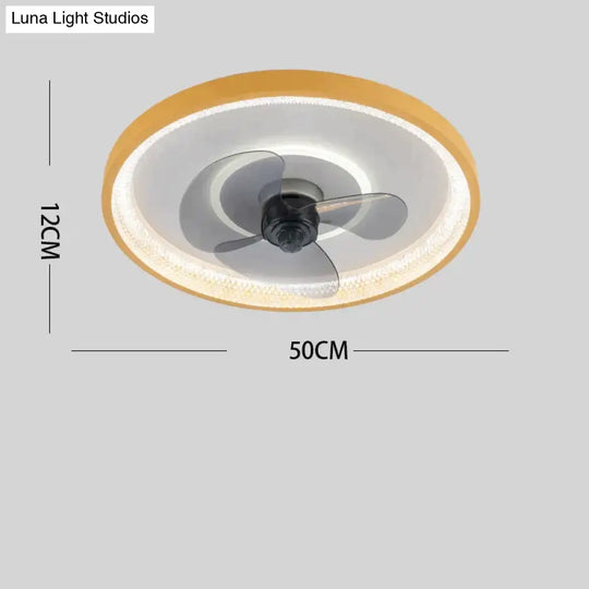 Fan Ceiling Lamp Light In The Bedroom Living Room Restaurant Invisible Indoor Simple Ultra-Thin