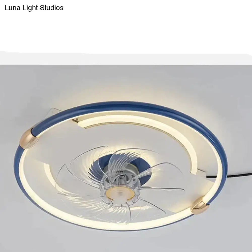 Fan Ceiling Lamp Light In The Bedroom Living Room Restaurant Invisible Indoor Simple Ultra-Thin