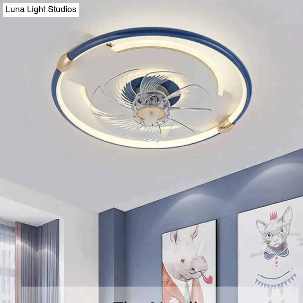 Fan Ceiling Lamp Light In The Bedroom Living Room Restaurant Invisible Indoor Simple Ultra-Thin