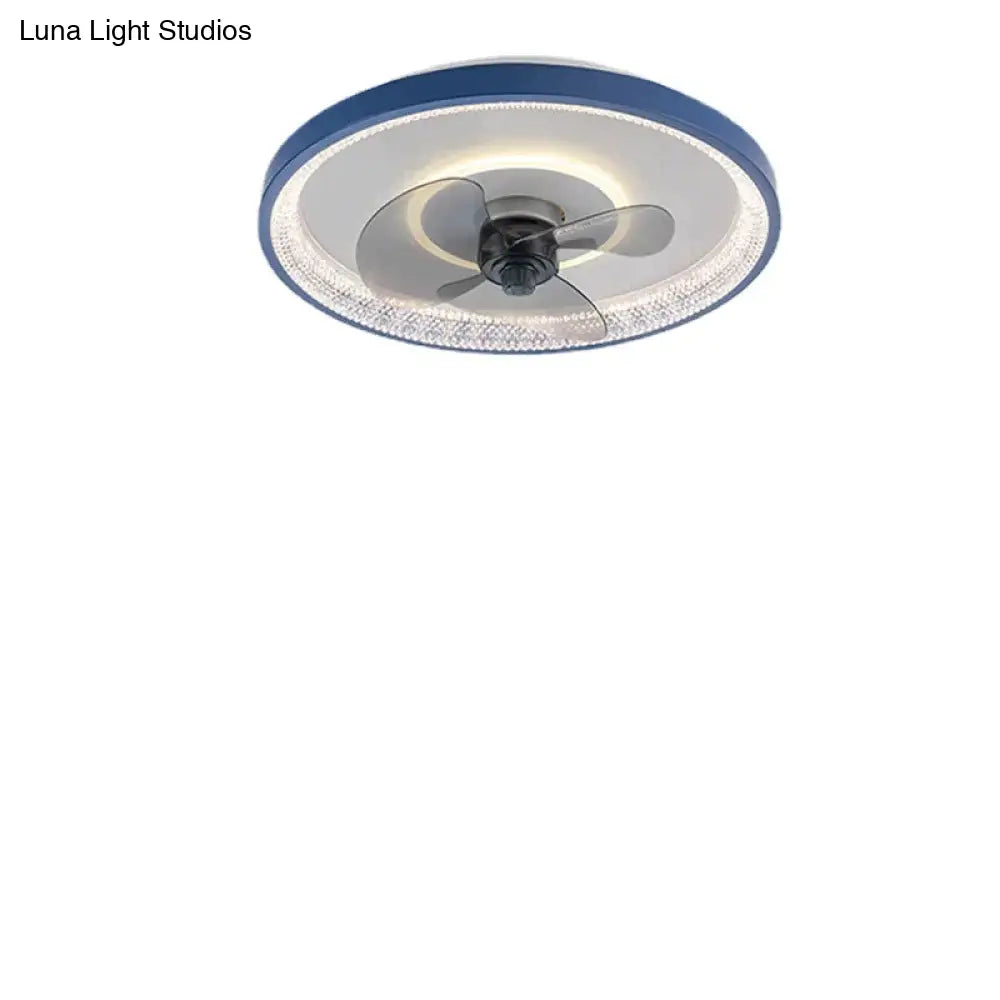 Fan Ceiling Lamp Light In The Bedroom Living Room Restaurant Invisible Indoor Simple Ultra-Thin