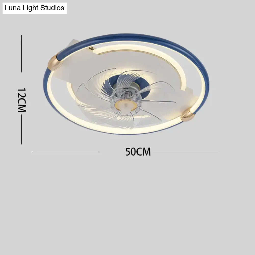 Fan Ceiling Lamp Light In The Bedroom Living Room Restaurant Invisible Indoor Simple Ultra-Thin