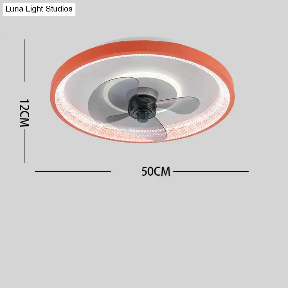 Fan Ceiling Lamp Light In The Bedroom Living Room Restaurant Invisible Indoor Simple Ultra-Thin