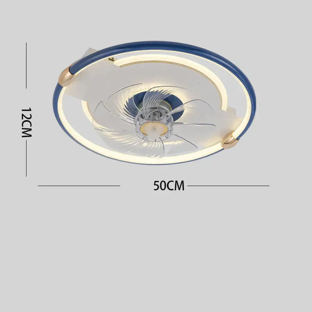 Fan Ceiling Lamp Light In The Bedroom Living Room Restaurant Invisible Indoor Simple Ultra-Thin